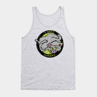 Stray Cat I Hate Humans slogan Pisittu Aresti - by Miskel Design Tank Top